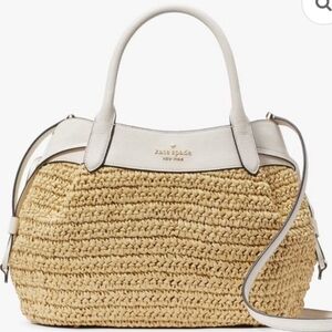 Kate Spade Dumpling Straw Satchel Bag BNWT, No Bag Duster